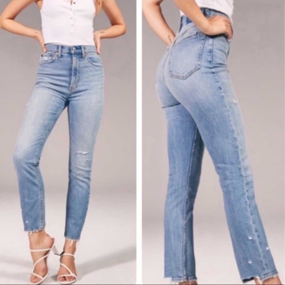 Abercrombie High Rise Straight jeans